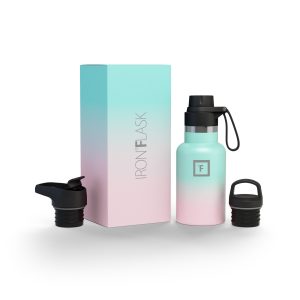 12 Oz Narrow Mouth Water Bottle with Spout Lid