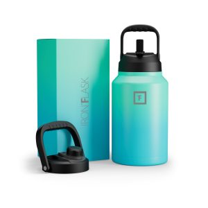 One Gallon Water Bottle with Straw and Spout lids